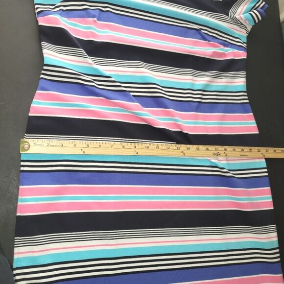 New Talbots Multicolor Striped Dress X - Picture 9 of 12